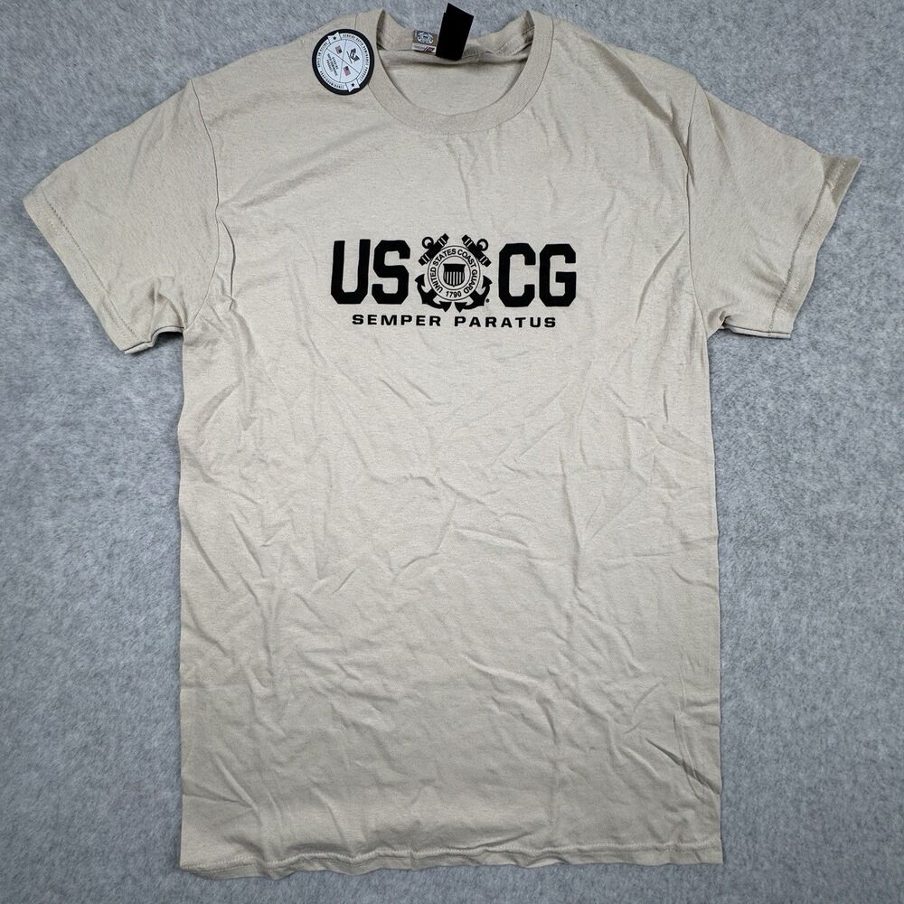 Coast Guard United States Coast Guard Semper Paratus  USCG Military Tan XS